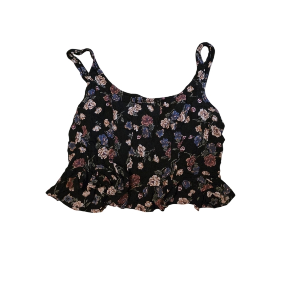 American Eagle Outfitters Black Floral Top